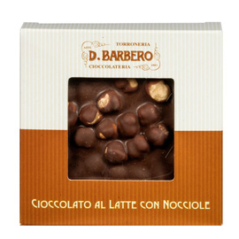 Tavoletta di cioccolato con nocciole - al latte - 120gr - barbero