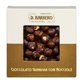 Tavoletta di cioccolato con nocciole - gianduja - 120gr - barbero