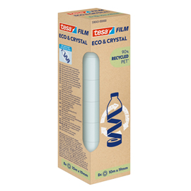 Torre 8rt ecocrystal 19mmx10m tesafilm