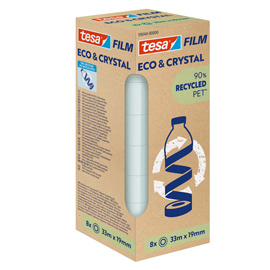 Torre 8rt ecocrystal 19mmx33m tesafilm