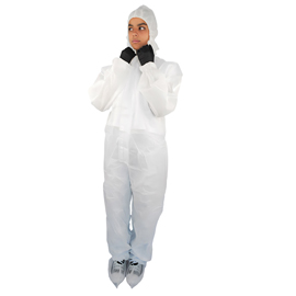Tuta monouso warrior - taglia xl - sms - bianco - worker