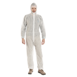 Tuta monouso coverall 40 - taglia m - plp - bianco - worker