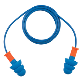 Tappi auricolari rilevabili - c/cordino - blu - deltaplus - conf. 50 pezzi