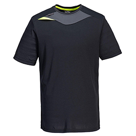 T-shirt dx4 - maniche corte - antibatterica - taglia xl - nero - portwest