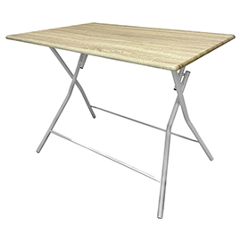 Tavolo thiny small - 80 x 60 x 75 cm - effetto legno - verdelook