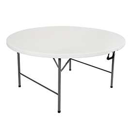 Tavolo rotondo - hdpe - diametro 150 x 74 cm - bianco - verdelook