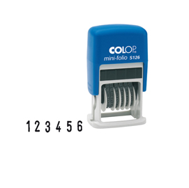 Timbro mini numeratore s126 6colonne 3,8mm autoinchiostrante colop