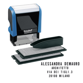 Timbro printy typo 4.0 autocomponibile 491138x14mm 3 righe trodat
