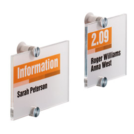 Targa per porte/pareti crystal sign 105x105mm durable