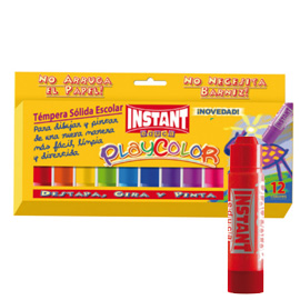 Tempera solida playcolor 12 colori in stick da 10gr