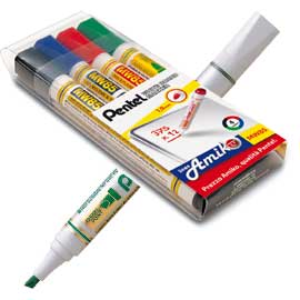 Taschetta 4 marcatore white board mw85 punta tonda amiko