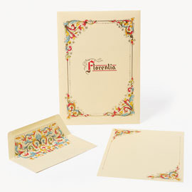 Taschetta 10 fogli lettera 210x297mm con busta linea florentia kartos