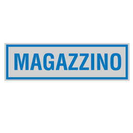 Targhetta adesiva 165x50mm magazzino