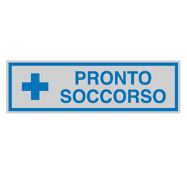 Targhetta adesiva 165x50mm pronto soccorso