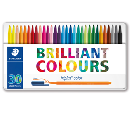 Triplus pennarelli brilliant colours punta 1mm astuccio da 30 colori staedtler
