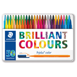 Triplus pennarelli brilliant colours punta 1mm astuccio da 50 colori staedtler