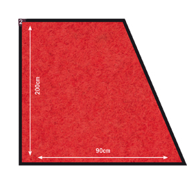 Tappeto da passerella 90x200cm rosso antiscivolo securit