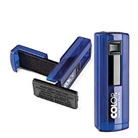 Timbro pocket stamp plus 30 18x47mm 5righe autoinchiostrante blu colop