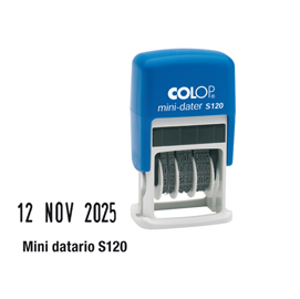 Timbro mini datario s120 3,8mm autoinchiostrante colop