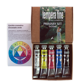 Tempera fine primary set 5 tubetti da 20ml maimeri