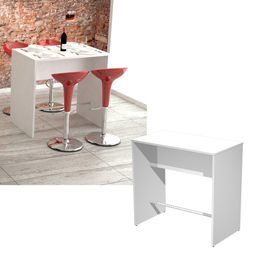 Tavolo alto 110x70xh105cm bianco ristoro