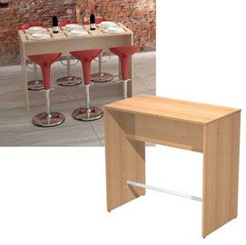 Tavolo alto 160x70xh105cm faggio ristoro
