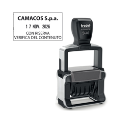 Timbro professional 4.0 5460 datario 56x33mm personaliz autoinch. Trodat