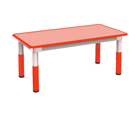 Tavolo telescopico 120x60x46cm h46/58cm rosso cwr