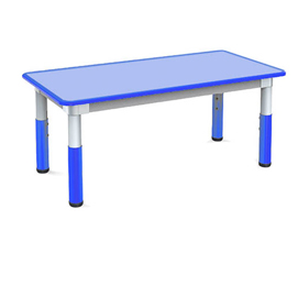 Tavolo telescopico 120x60x46cm h46/58cm blu cwr