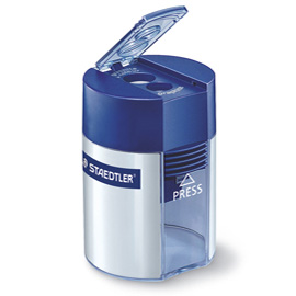Temperamatite 2 fori c/contenitore per matite grafite noris staedtler