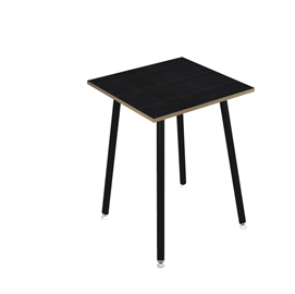 Tavolo alto skinny metal - 80 x 80 x h 105 cm - nero / nero venato - artexport
