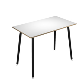 Tavolo alto skinny metal - 140 x 80 x h 105 cm - nero / bianco - artexport