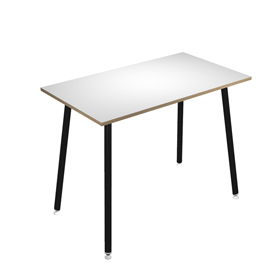 Tavolo alto skinny metal - 180 x 80 x h 105 cm - nero / bianco - artexport