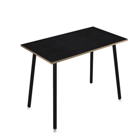 Tavolo alto skinny metal - 180 x 80 x h 105 cm - nero / nero venato - artexport