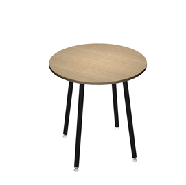 Tavolo alto tondo -  Ø 100 x h105 cm - nero / rovere - artexport