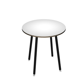 Tavolo alto tondo -  Ø 100 x h105 cm - nero / bianco - artexport