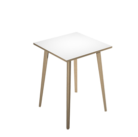 Tavolo alto woody - 80 x 80 x h 105 cm - rovere / bianco - artexport