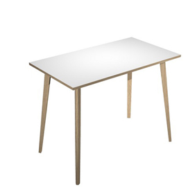 Tavolo alto woody - 120 x 80 x h 105 cm - rovere / bianco - artexport
