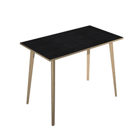 Tavolo alto woody - 120 x 80 x h 105 cm - rovere / nero venato - artexport