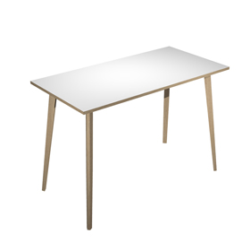 Tavolo alto woody - 160 x 80 x h 105 cm - rovere / bianco - artexport