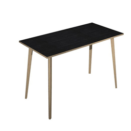 Tavolo alto woody - 160 x 80 x h 105 cm - rovere / nero venato - artexport