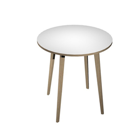 Tavolo rotondo alto woody - Ø 100 cm x h 105 cm - rovere / bianco - artexport
