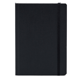 Taccuino ecoqua c/elastico - a5 - 80 pag - carta puntinata - nero - fabriano