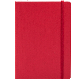 Taccuino ecoqua c/elastico - a5 - 80 pag - carta bianca - rosso - fabriano