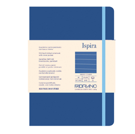 Taccuino ispira - con elastico - copertina rigida - a5 - 96 fogli - righe - blu royal - fabriano