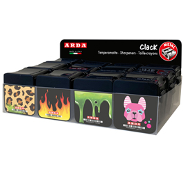 Temperamatite clack fancy - 2 fori - fantasie assortite - arda