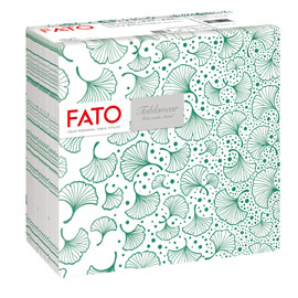 Tovagliolo linea airlaid - carta - 40 x 40 cm - biloba/verde foresta - fato - conf. 50 pezzi