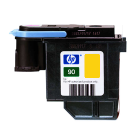 Testina di stampa e dispositivo di pulizia per testina hp n.90 giallo