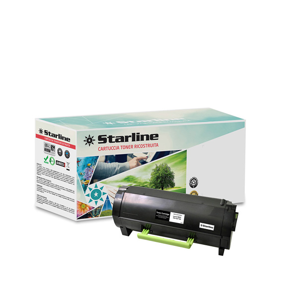Toner ric nero per lexmark ms510dn-ms610dn-ms610de alta capacita'