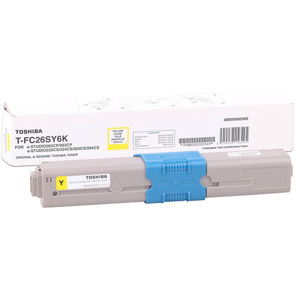 Toner giallo e studio 262cp 222cs 263cs t-fc26sy alta capacita'